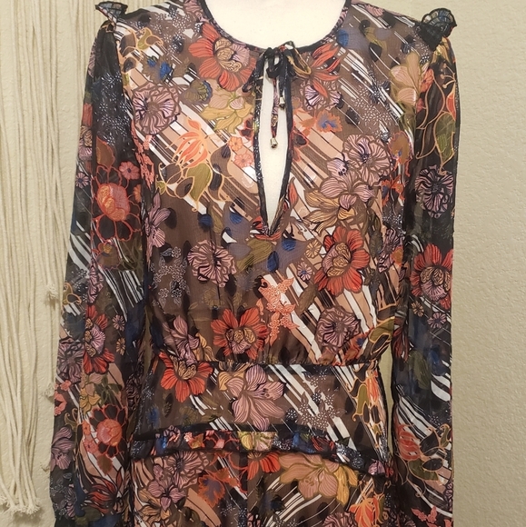 Foxiedox Retro Flowers Midi Dress NEW - Picture 4 of 8